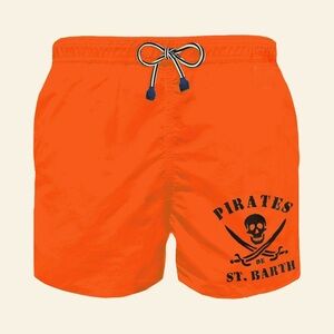 MC2 Saint Barth Boys Swim Shorts With Pirate Embroidery Size 12